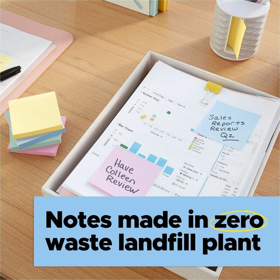 Post-it&reg; Recycled Super Sticky Notes - Alternate-Image3