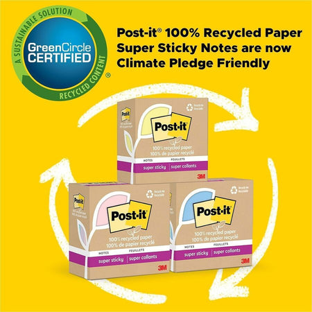 Post-it&reg; Recycled Super Sticky Notes - Alternate-Image2