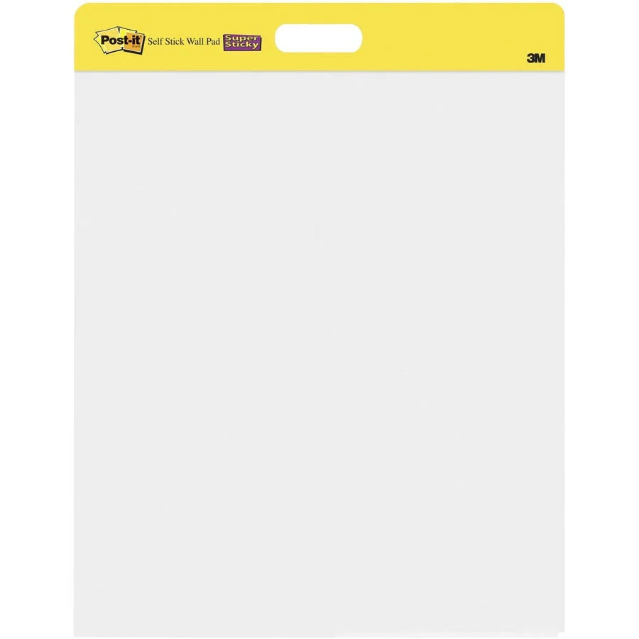 Post-it® Self-Stick Easel Pads: Plain 20 Sheets 20’’ x 23’’ - Sturdy Back - 2/Pack - Pads