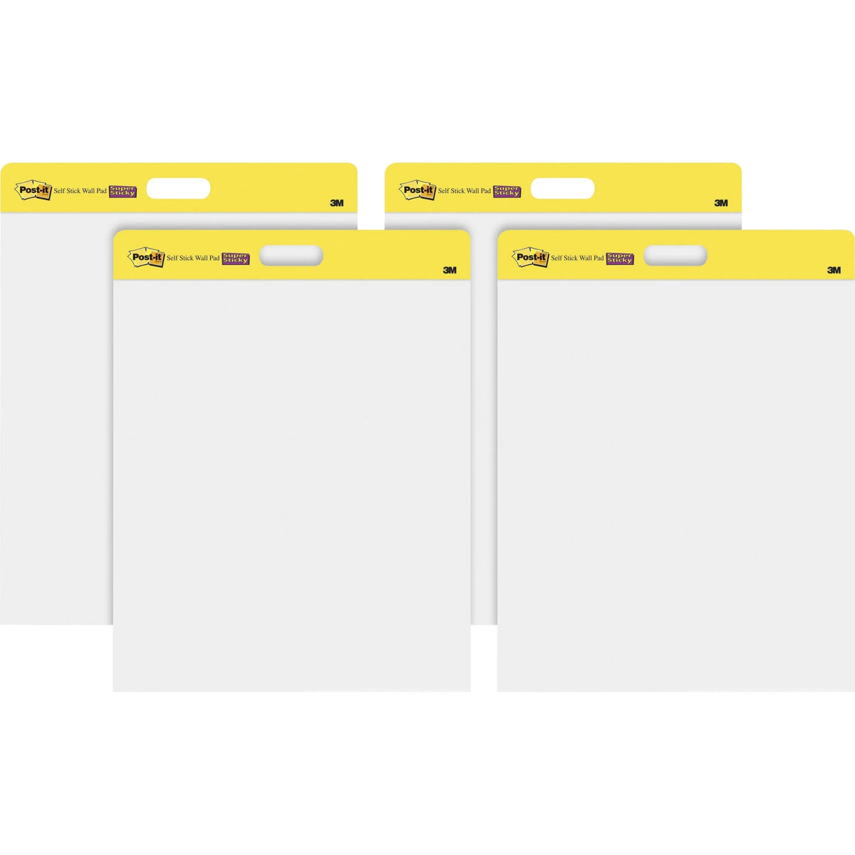 Post-it® Self-Stick Wall Pads: 20 Sheets 20’’ x 23’’ - White Paper - Repositionable - 2/Pack - Easel Pads