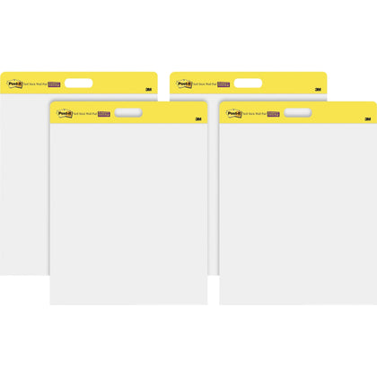 Post-it® Self-Stick Wall Pads: 20 Sheets 20’’ x 23’’ - White Paper - Repositionable - 2/Pack - Easel Pads