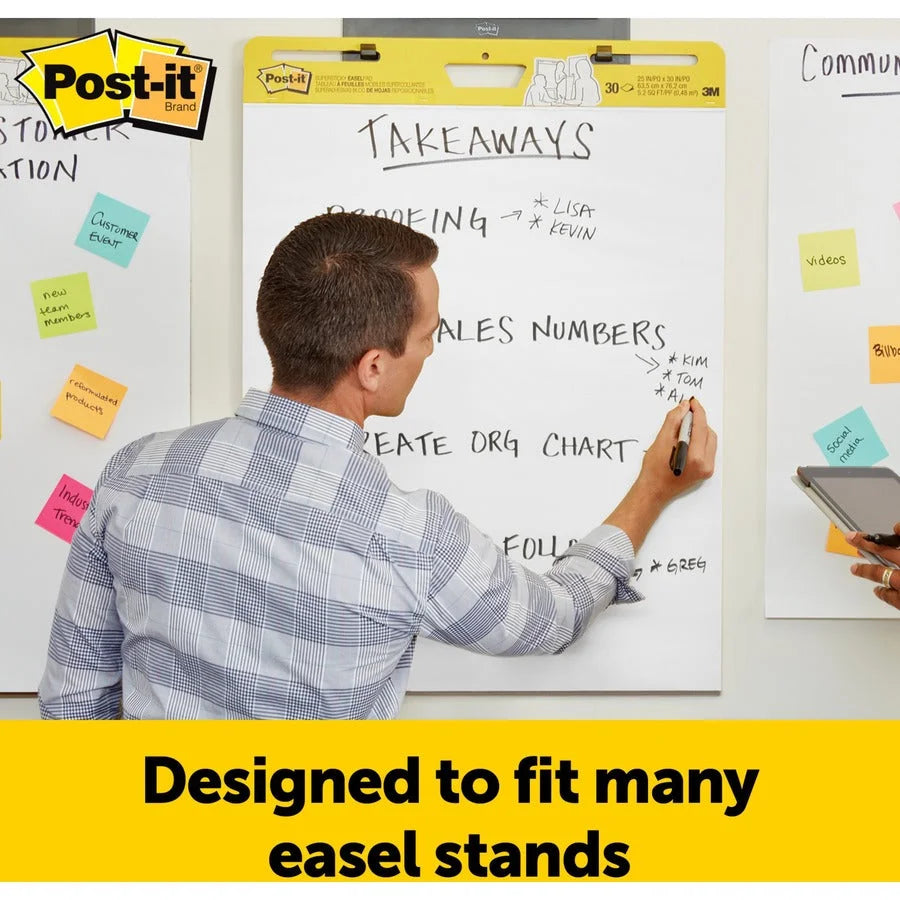 Post-it® Super Sticky Easel Pad: Plain Self-adhesive 30 Sheets - Pads