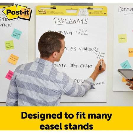 Post-it® Super Sticky Easel Pad: Plain Self-adhesive 30 Sheets - Pads