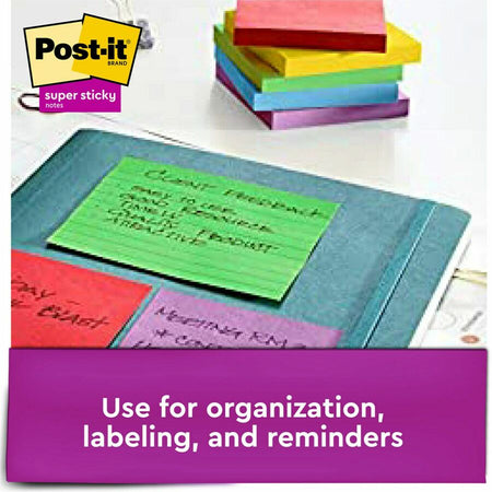 Post-it® Super Sticky Lined Notes - Playful Primaries Color Collection - Alternate-Image1