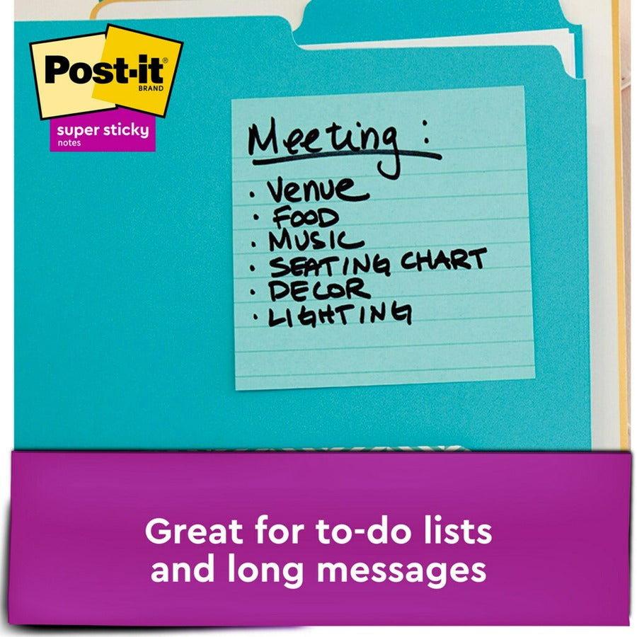Post-it® Super Sticky Lined Notes - Supernova Neons Color Collection - Alternate-Image3