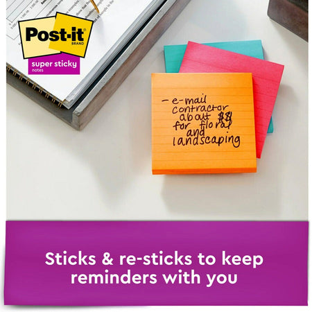Post-it® Super Sticky Lined Notes - Supernova Neons Color Collection - Alternate-Image4