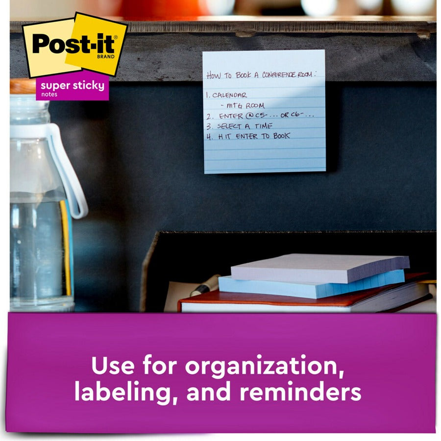 Post-it® Super Sticky Lined Recycled Notes - Wanderlust Pastels Color Collection - Alternate-Image4