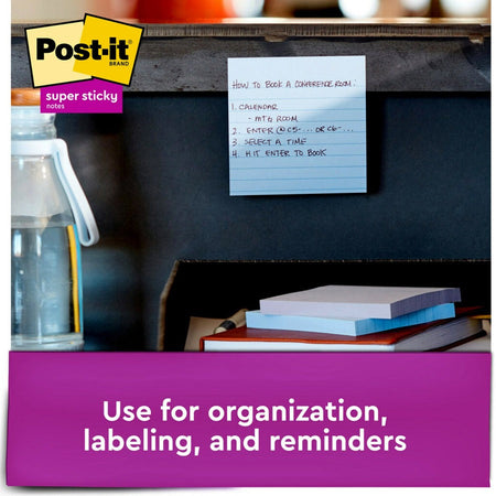 Post-it® Super Sticky Lined Recycled Notes - Wanderlust Pastels Color Collection - Alternate-Image4