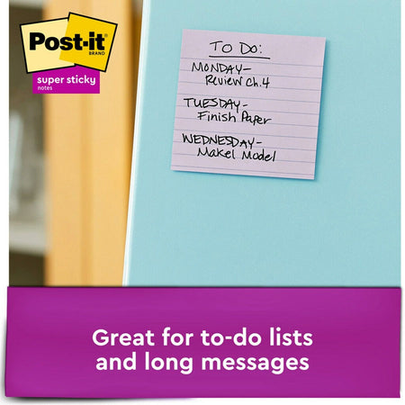 Post-it® Super Sticky Lined Recycled Notes - Wanderlust Pastels Color Collection - Alternate-Image3