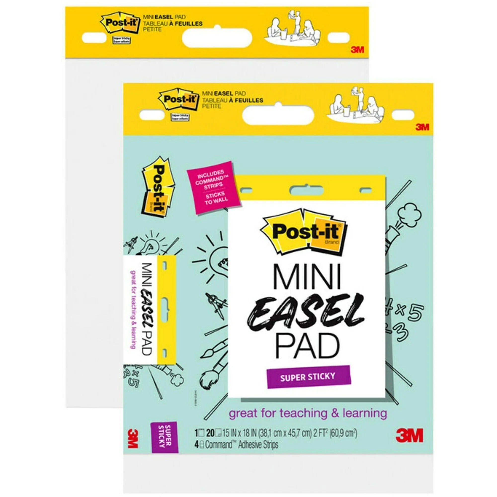Post-it® Super Sticky Mini Easel Pad - Portable 20-Sheet Pack - Pads