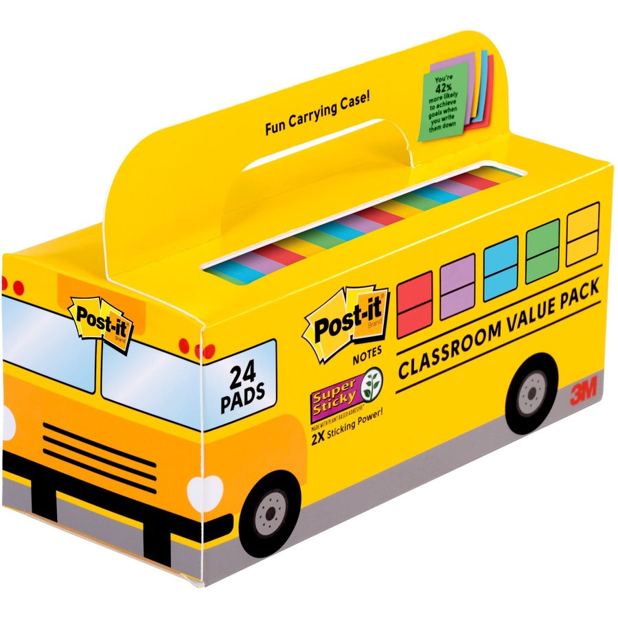 Post-it&reg; Super Sticky Notes Bus Cabinet Pack - Left