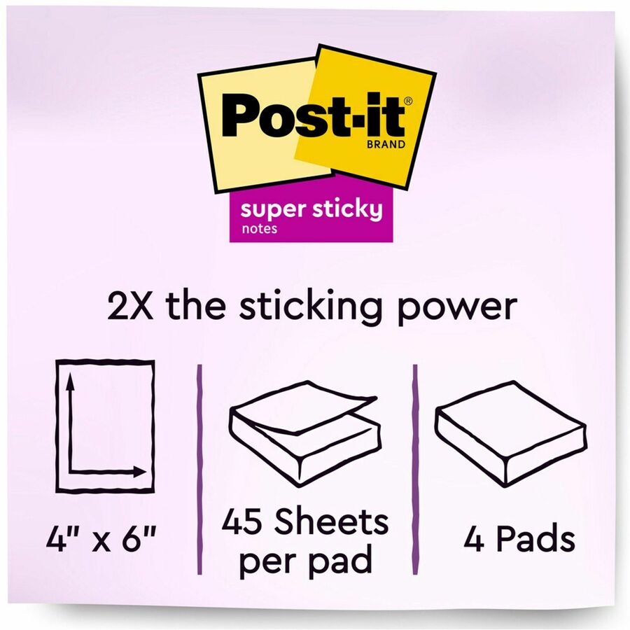 Post-it® Super Sticky Notes - Energy Boost Color Collection - Front