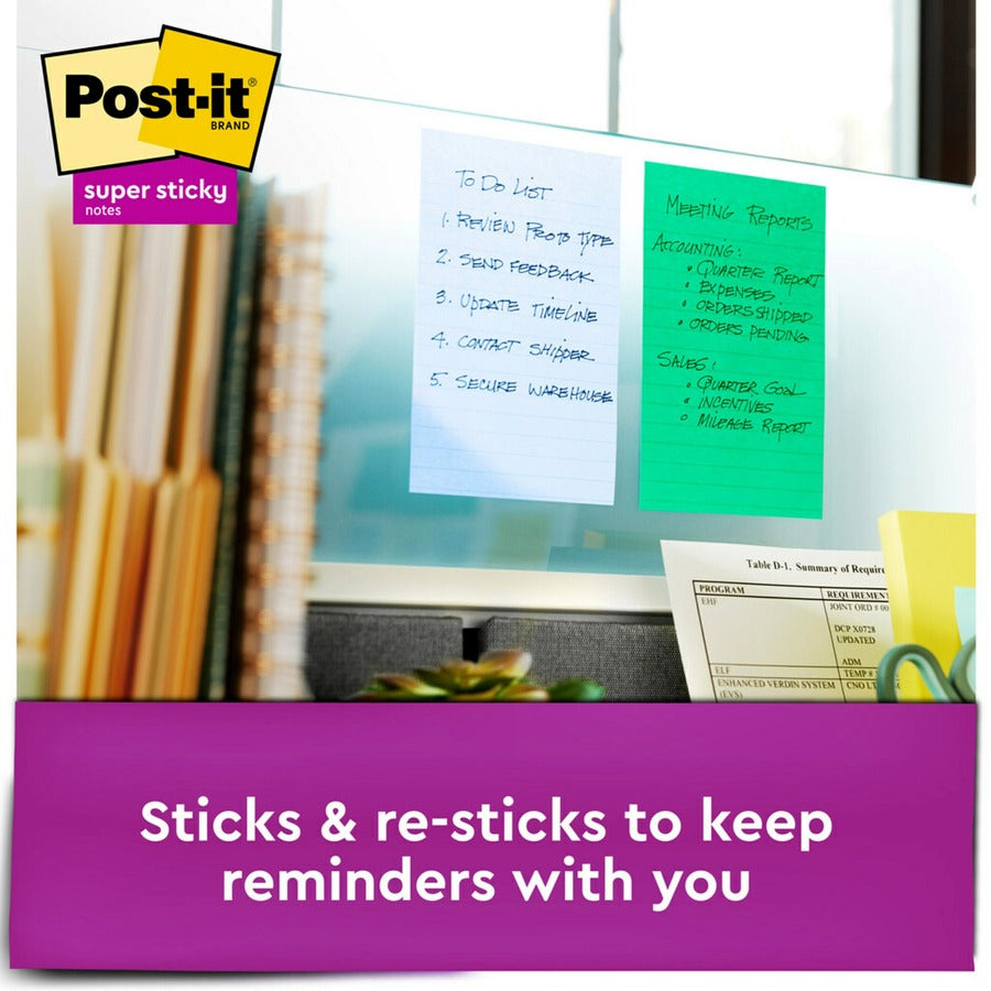 Post-it&reg; Super Sticky Notes - Oasis Color Collection - Alternate-Image2