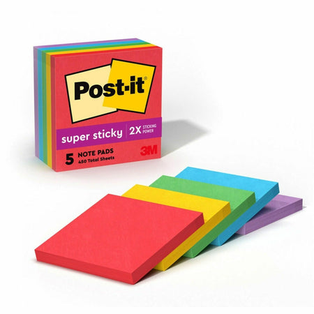 Post-it® Super Sticky Notes - Playful Primaries Color Collection - 2000