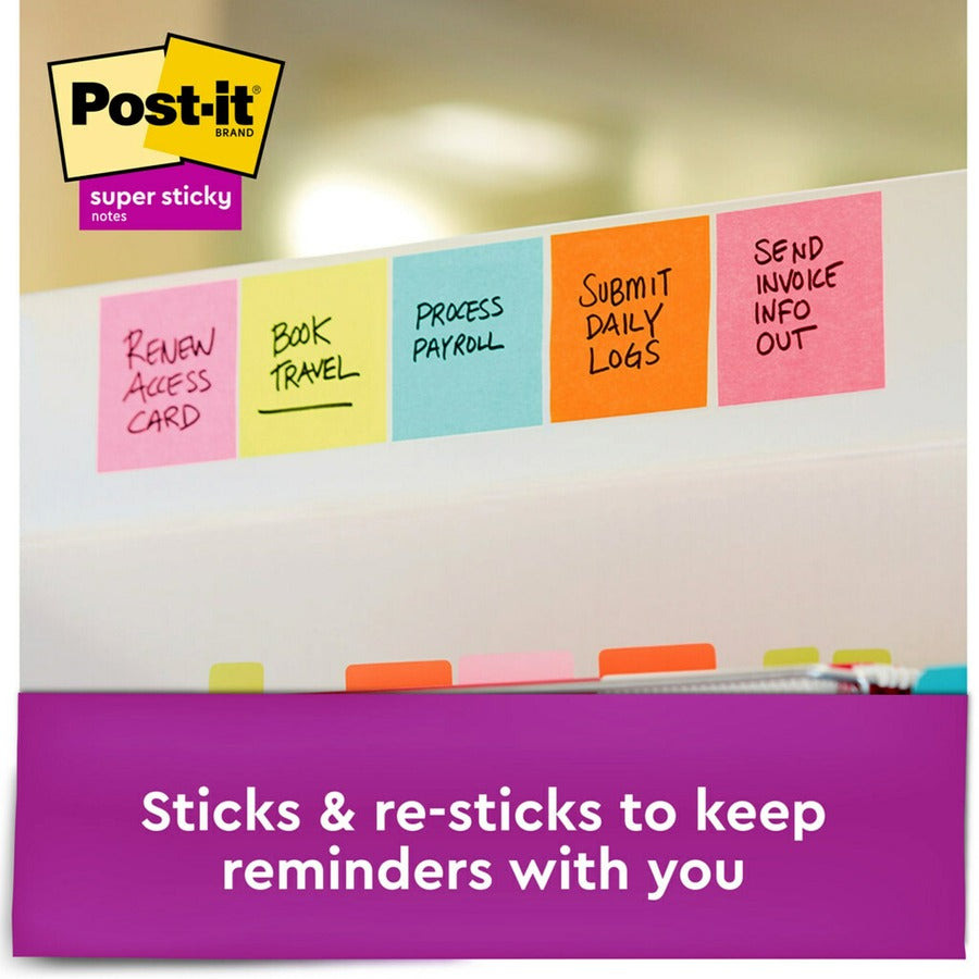 Post-it&reg; Super Sticky Notes - Supernova Neons Color Collection - Alternate-Image2