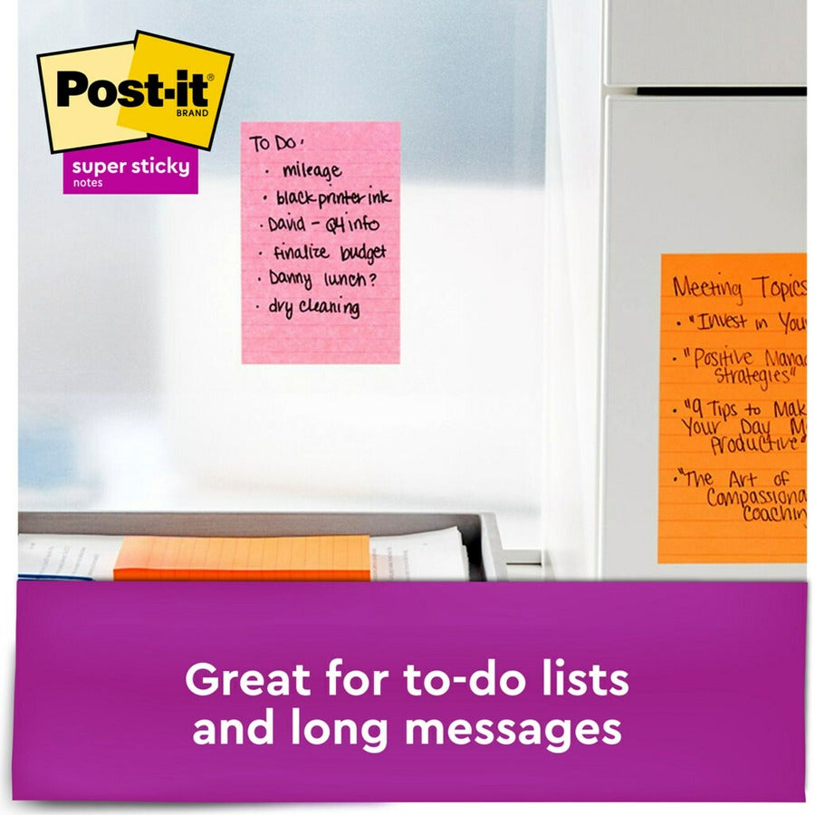 Post-it&reg; Super Sticky Notes - Supernova Neons Color Collection - Alternate-Image2