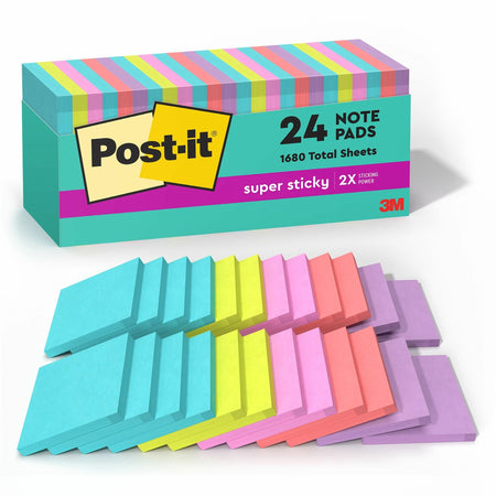 Post-it® Super Sticky Notes - Supernova Neons Color Collection - 2000