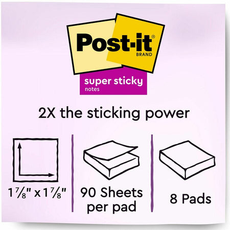 Post-it® Super Sticky Notes - Supernova Neons Color Collection - Front