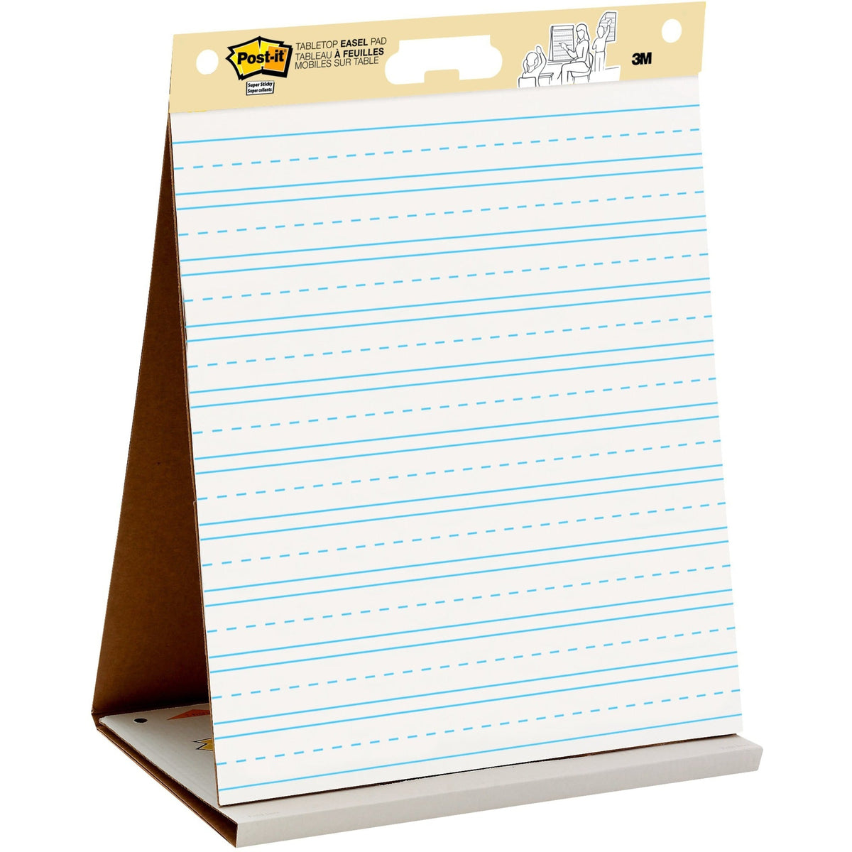 Post-it® Tabletop Easel Pad with Primary Lines - 2000