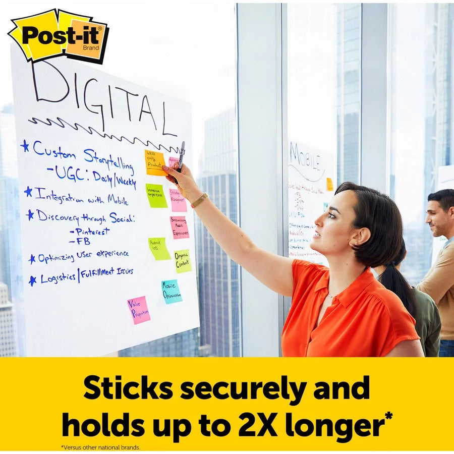 Post-it® Tabletop Easel Pads: 20 Sheets Plain Self-Adhesive - White Paper - Pads