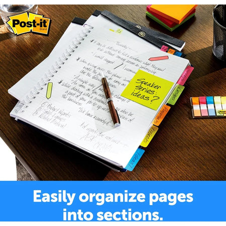 Post-it® Tabs: Write-on 2’’ Tabs in 5 Colors - Removable & Durable - 30/Pack - Index Accessories Page Markers