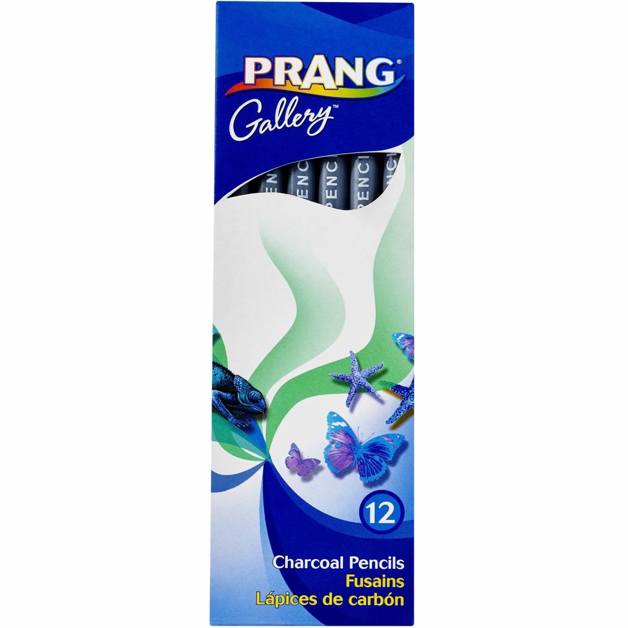 Prang Charcoal Pencils: Black Lead Set of 12 - Specialty Marking & Colored Pencils