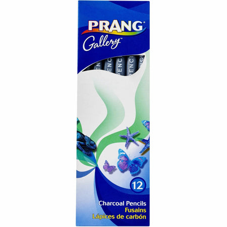 Prang Charcoal Pencils: Black Lead Set of 12 - Specialty Marking & Colored Pencils