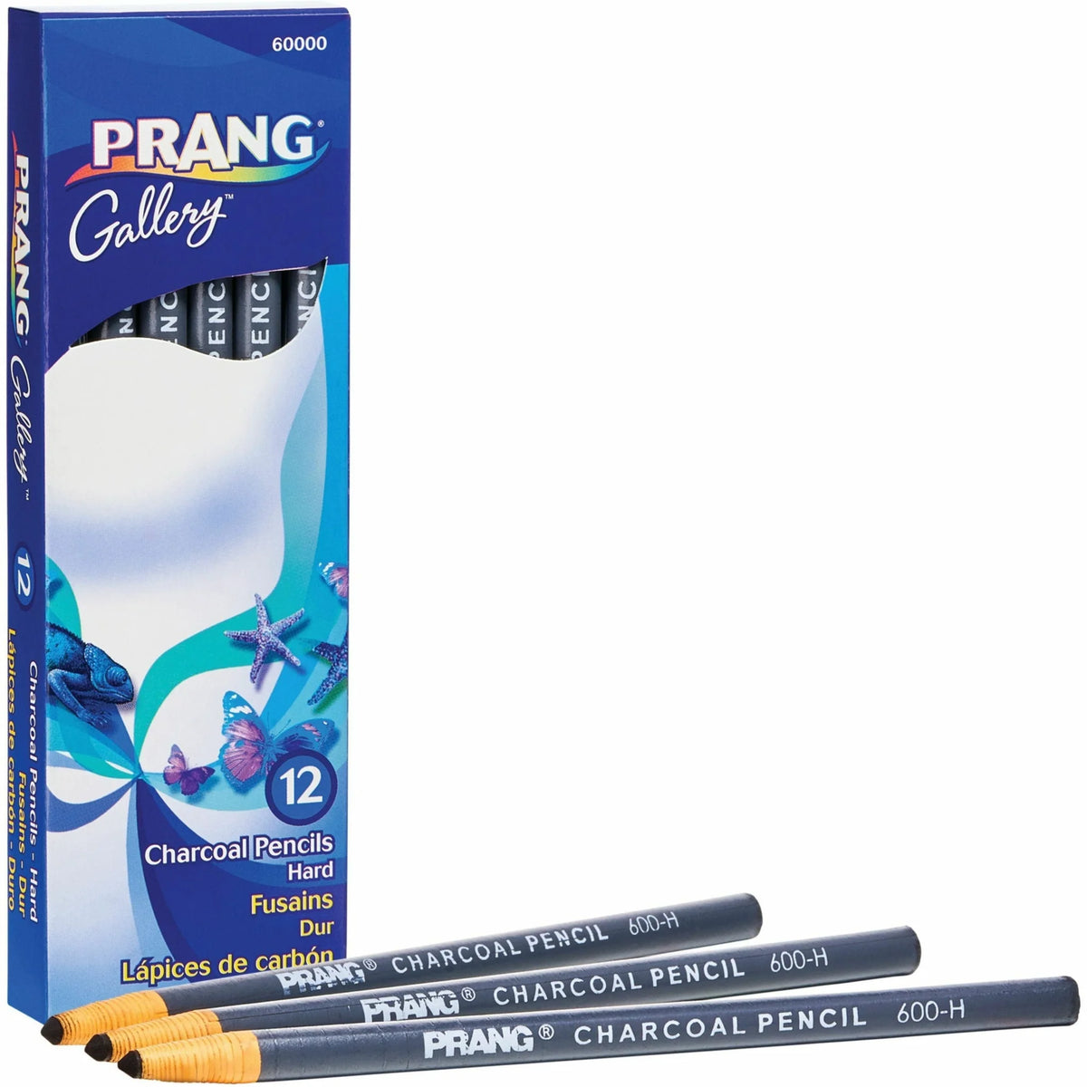 Prang Charcoal Pencils: Black Lead Set of 12 - Specialty Marking & Colored Pencils