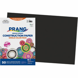 Prang Construction Paper: 12x18 Black - 50 Sheets - Paper