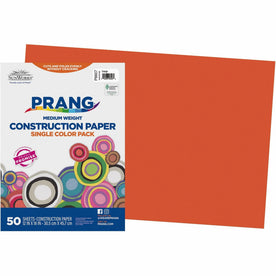 Prang Construction Paper: 12x18 Orange - 50 Sheets - Paper