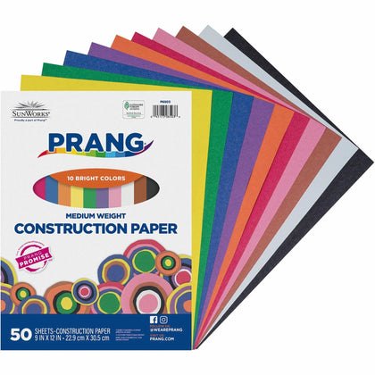 Prang Construction Paper: 9x12 Assorted Colors - 50 Sheets - Paper