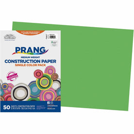 Prang Construction Paper: Bright Green 18’’ x 12’’ - 50/Pack - Paper