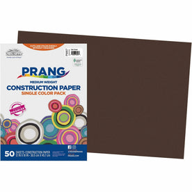 Prang Construction Paper: Dark Brown - 18’’ x 12’’ - 50 Sheets - Paper