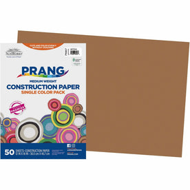Prang Construction Paper: Light Brown Art Paper 18’’ x 12’’ - Pack of 50