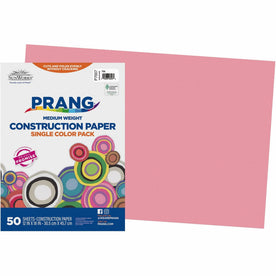 Prang Construction Paper: Pink 12x18 - 50 Sheets - Paper