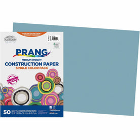 Prang Construction Paper: Sky Blue 12’’ x 18’’ - 50 Sheets - Paper