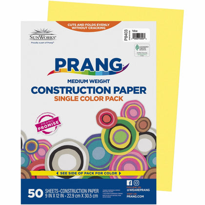Prang Construction Paper: Yellow 9x12 - 50 Sheets - Paper