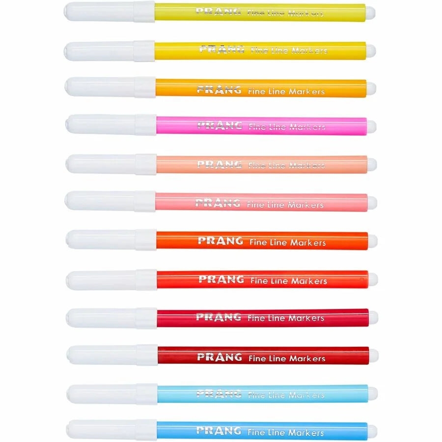 Prang Fine Line Markers: 2mm Point Assorted Ink - 24/Set - Art Markers