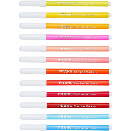 Prang Fine Line Markers: 2mm Point Assorted Ink - 24/Set - Art Markers