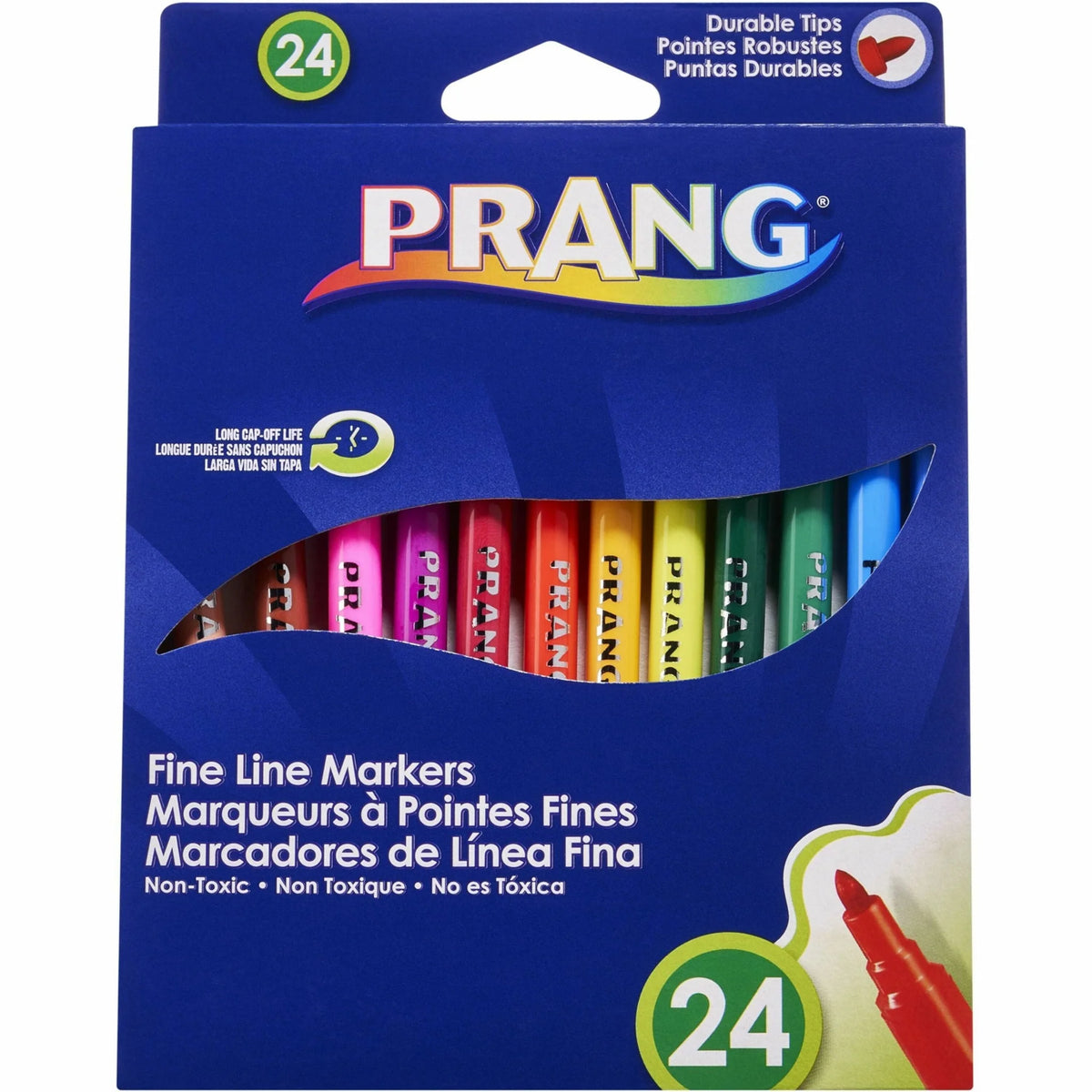 Prang Fine Line Markers: 2mm Point Assorted Ink - 24/Set - Art Markers