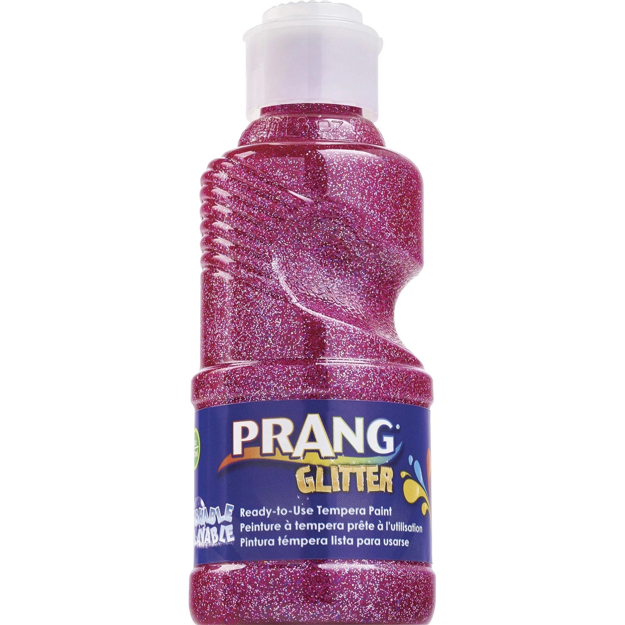 Prang Glitter Pink Paint - 8 fl oz Washable - Sparkle with Ease