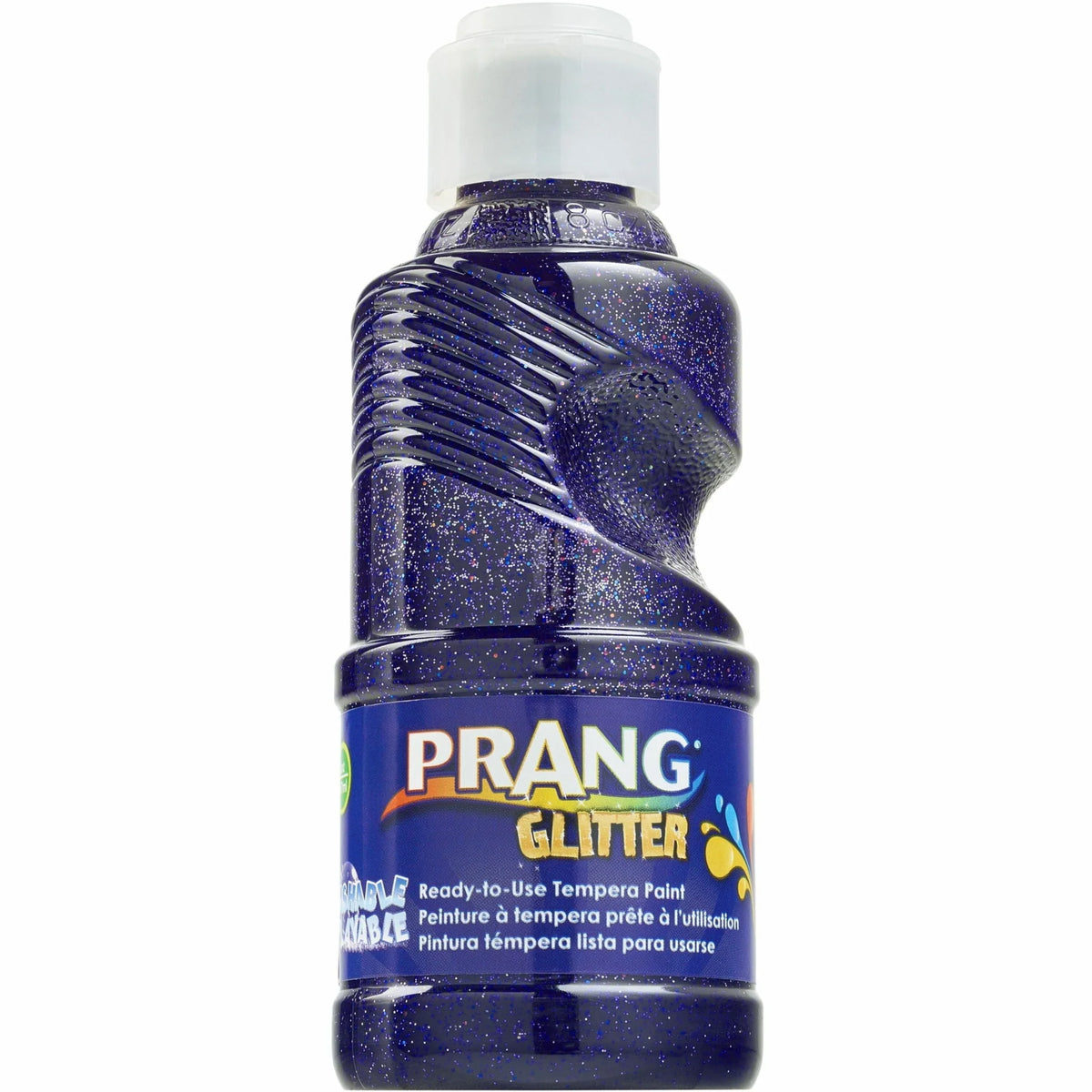 Prang Glitter Purple Paint - 8 fl oz - Washable - Sparkle with Ease