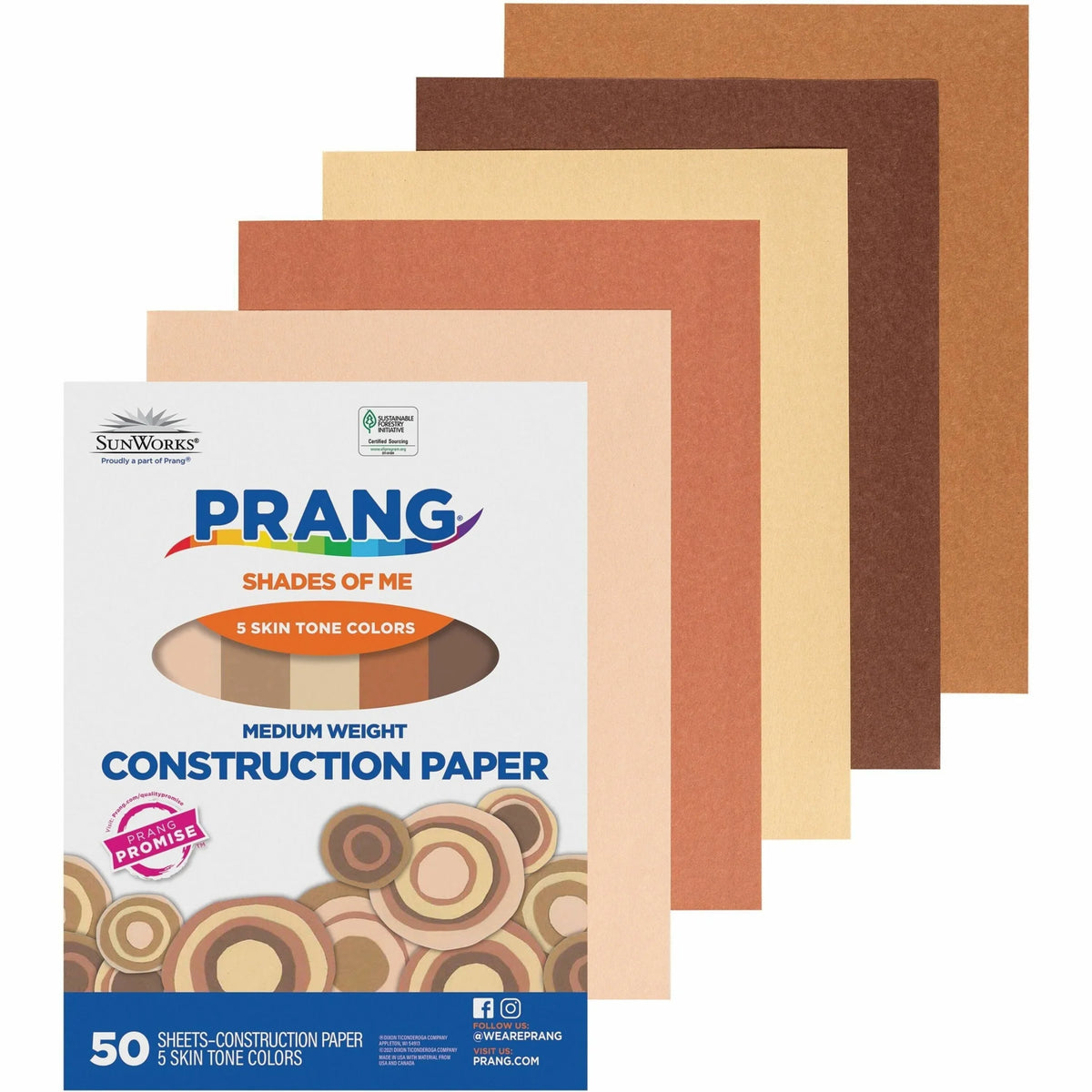 Prang Multicultural Construction Paper - 12x9 - Assorted Colors