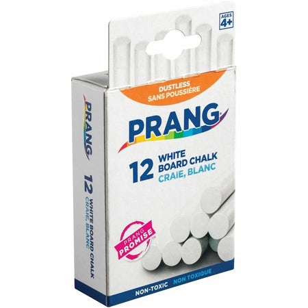 Prang Nontoxic Chalk Sticks - White - 12/Box - Bundle - Chalks