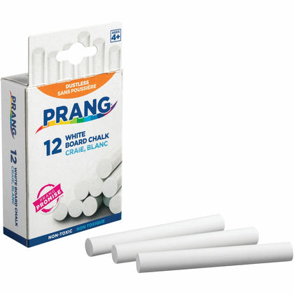 Prang Nontoxic Chalk Sticks - White - 12/Box - Bundle - Chalks