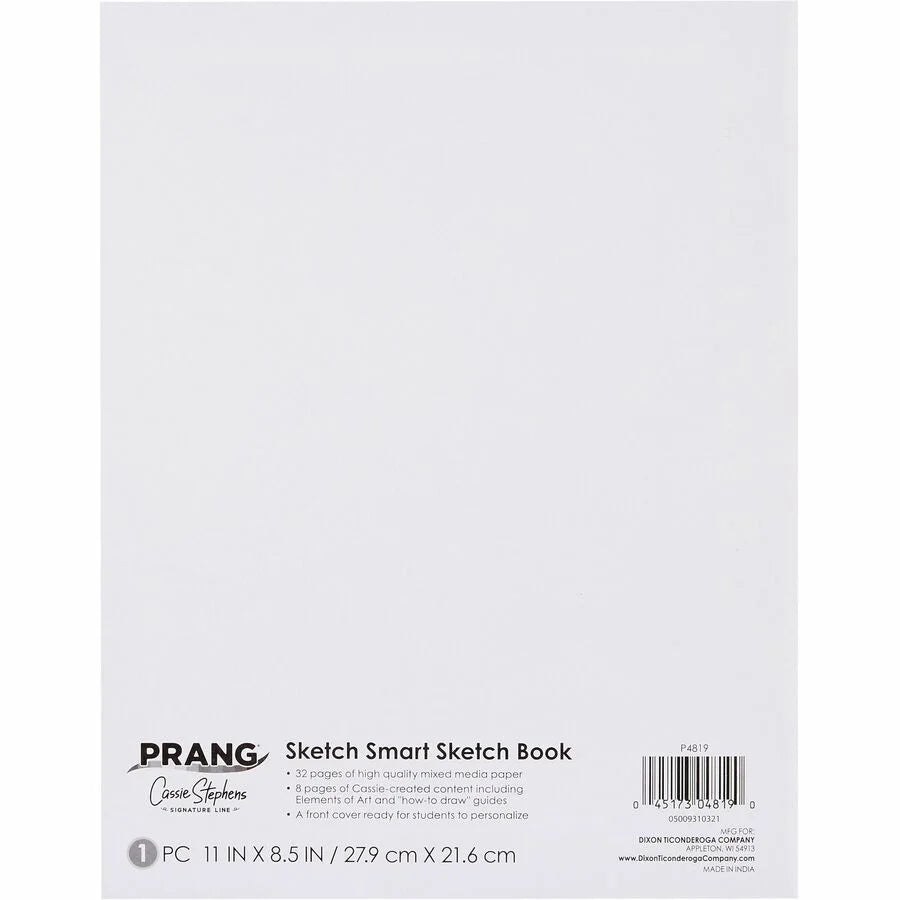 Prang Sketch Smart Book - 40 Sheets - Letter Size - Acid-free Heavyweight Paper - Drawing & Pads