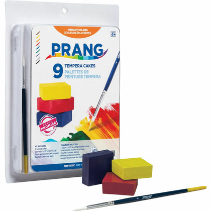 Prang Tempera Cakes Paint Kit - 9 Color Multicolor Set