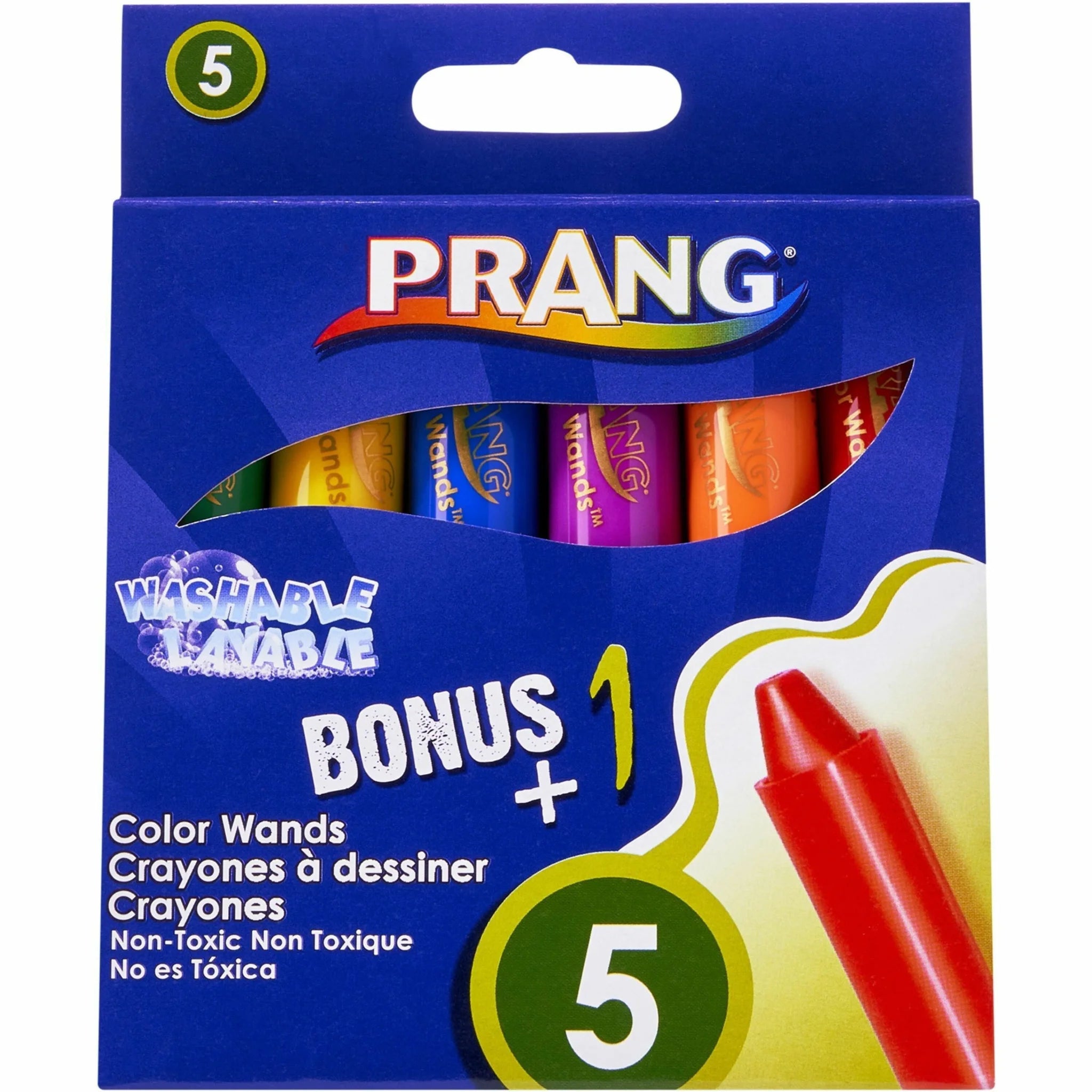 Prang Washable Color Wands Set - Vibrant Rainbow Colors - 6-Pack - Crayons