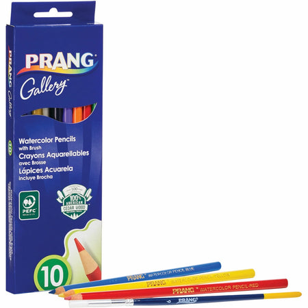 Prang Watercolor Pencils Set - 10 Vibrant Colors with Sharpened Tips - Specialty Marking & Colored