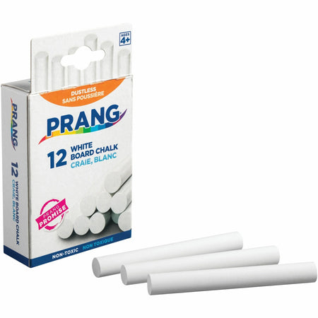 Prang White Chalk Sticks: Non-toxic - 12 Sticks - Chalks